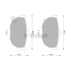 0 986 505 724 BOSCH Комплект тормозных колодок, дисковый тормоз