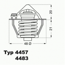 4483.82D WAHLER Термостат, охлаждающая жидкость