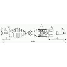 DRS6031.00 OPEN PARTS Приводной вал