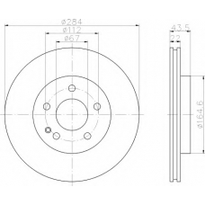 8DD 355 102-961 HELLA Тормозной диск