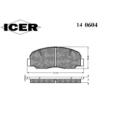 140604 ICER Комплект тормозных колодок, дисковый тормоз