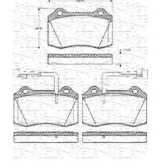 363702161025 MAGNETI MARELLI Комплект тормозных колодок, дисковый тормоз