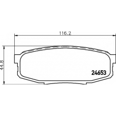 8DB 355 013-771 HELLA Комплект тормозных колодок, дисковый тормоз