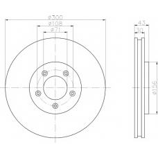 8DD 355 106-821 HELLA PAGID Тормозной диск