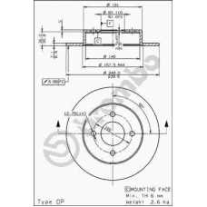 08.7355.10 BREMBO Тормозной диск