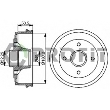 5020-0075 PROFIT Тормозной барабан