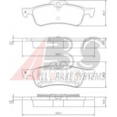 P 06 032 ABS Комплект тормозных колодок, дисковый тормоз