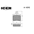 180292 ICER Комплект тормозных колодок, дисковый тормоз