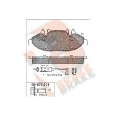 RB1675-701 R BRAKE Комплект тормозных колодок, дисковый тормоз