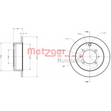 6110221 METZGER Тормозной диск