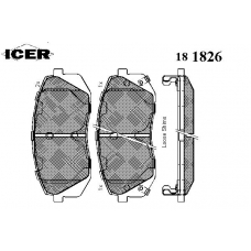 181826 ICER Комплект тормозных колодок, дисковый тормоз