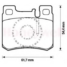 571753B BENDIX Комплект тормозных колодок, дисковый тормоз