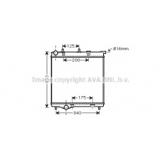 PEA2288 AVA Радиатор, охлаждение двигателя