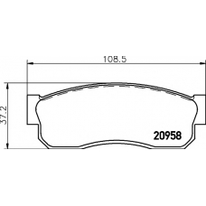 8DB 355 006-081 HELLA PAGID Комплект тормозных колодок, дисковый тормоз