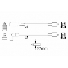 0 986 357 134 BOSCH Комплект проводов зажигания