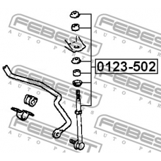 0123-502 FEBEST Тяга / стойка, стабилизатор
