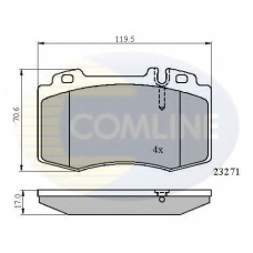CBP01117 COMLINE Комплект тормозных колодок, дисковый тормоз