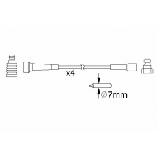 0 986 357 210 BOSCH Комплект проводов зажигания