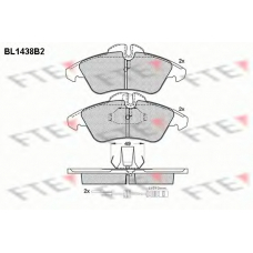 BL1438B2 FTE Комплект тормозных колодок, дисковый тормоз