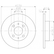 8DD 355 101-481 HELLA PAGID Тормозной диск