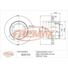 BD-0192 FREMAX Тормозной диск