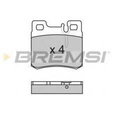 BP2495 BREMSI Комплект тормозных колодок, дисковый тормоз