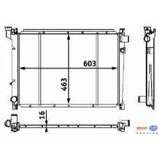 8MK 376 708-251 HELLA Радиатор, охлаждение двигателя