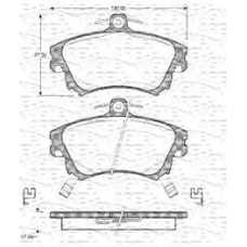 363702161030 MAGNETI MARELLI Комплект тормозных колодок, дисковый тормоз