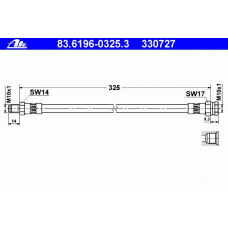 83.6196-0325.3 ATE Тормозной шланг