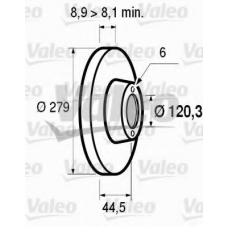 186138 VALEO Тормозной диск
