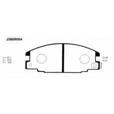 J3609004 NIPPARTS Комплект тормозных колодок, дисковый тормоз