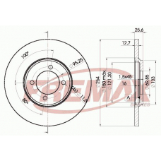 BD-1505 FREMAX Тормозной диск