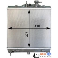 8MK 376 762-411 HELLA Радиатор, охлаждение двигателя