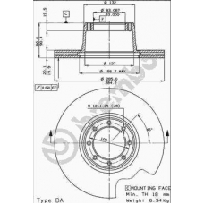 09.3059.10 BREMBO Тормозной диск