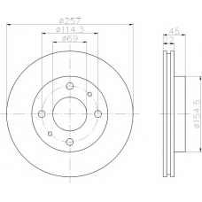 MDC798 MINTEX Тормозной диск