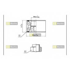 LO 00559 STARLINE Комплект подшипника ступицы колеса