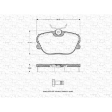 363702160851 MAGNETI MARELLI Комплект тормозных колодок, дисковый тормоз