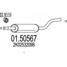01.50567 MTS Средний глушитель выхлопных газов
