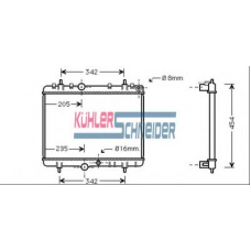 0700131 KUHLER SCHNEIDER Радиатор, охлаждение двигател