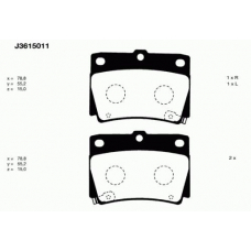 J3615011 NIPPARTS Комплект тормозных колодок, дисковый тормоз
