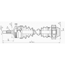 DRS6157.00 OPEN PARTS Приводной вал