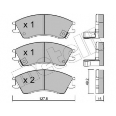 22-0160-0 METELLI Комплект тормозных колодок, дисковый тормоз