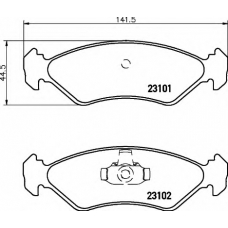 8DB 355 008-051 HELLA Комплект тормозных колодок, дисковый тормоз