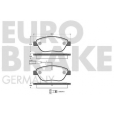 5502222377 EUROBRAKE Комплект тормозных колодок, дисковый тормоз