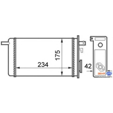 8FH 351 024-341 HELLA Теплообменник, отопление салона
