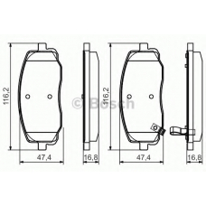 0 986 495 084 BOSCH Комплект тормозных колодок, дисковый тормоз