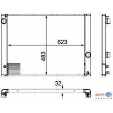 8MK 376 745-761 HELLA Радиатор, охлаждение двигателя