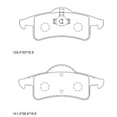 KD6726 ASIMCO Комплект тормозных колодок, дисковый тормоз