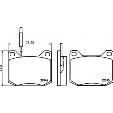 8DB 355 006-001 HELLA Комплект тормозных колодок, дисковый тормоз