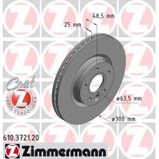 610.3721.20 ZIMMERMANN Тормозной диск